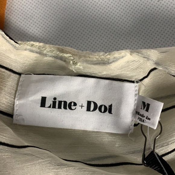 Line + Dot Semi Sheer Striped Blouse NWT - Picture 10 of 10
